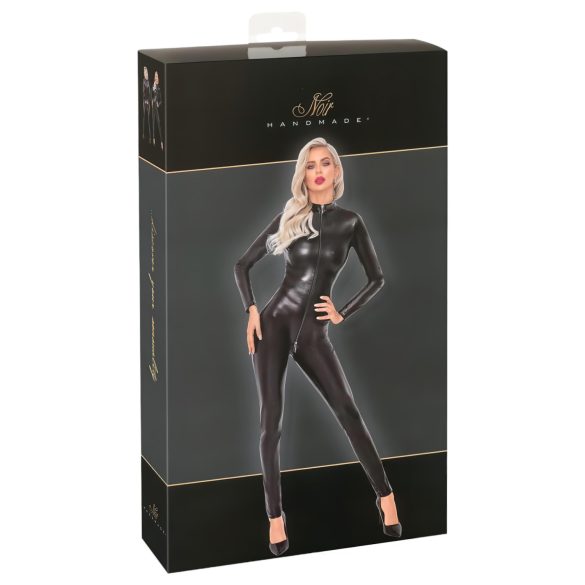 Noir - Lange jumpsuit met slangenprint (zwart) - M