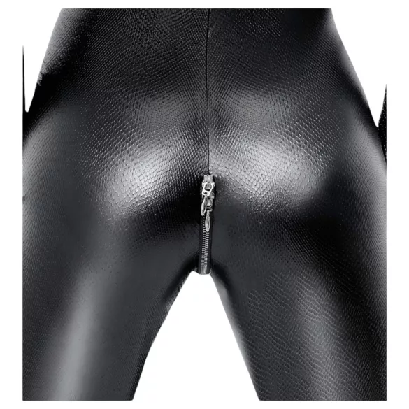Noir - catsuit voor dames - slangendessin - zwart - XL
