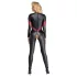 Cottelli - catsuit met rits - lederlook - zwart - M