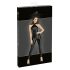 Noir - catsuit dames - glanzend met ritssluiting - zwart - L