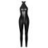 Noir - catsuit dames - glanzend met ritssluiting - zwart - L