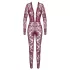 Noir Kink Royal - bodystocking - transparant - rood - M