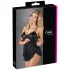 Cottelli - babydoll lingerie - transparant met ruches - zwart