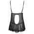 Cottelli - Verleidelijke zwarte babydoll met ruches