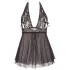 Cottelli Plus Size - babydoll jurk - kanten - zwart