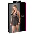 Cottelli Plus Size - luchtige kanten babydoll (zwart) - 3XL