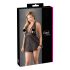 Cottelli Plus Size - kanten luchtige babydoll (zwart) - 3XL
