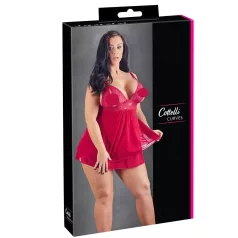 Cottelli Plus Size - babydoll - kant - rood
