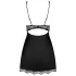 Obsessive Luvae - nachthemd met bloemenprint en strass - zwart - L/XL