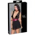 Cottelli Bondage - Halter babydoll met kant (zwart) - L