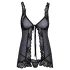Kissable - Open babydoll (zwart)