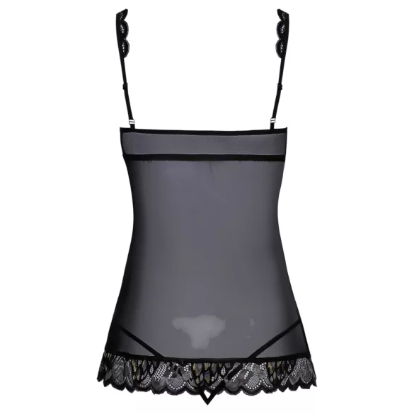 Kissable - Open babydoll (zwart)