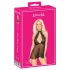 Kissable - babydoll met halsband - kant - zwart