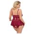 Cottelli Curves - kanten minijurk set - rood