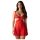 Obsessive Cupide Desir - doorzichtig kanten nachthemd set (rood) - L/XL