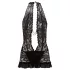 Cottelli - Halter mini jurk - Kant - Zwart - XL
