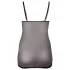 Cottelli Plus Size - transparant nachthemd met kant - zwart