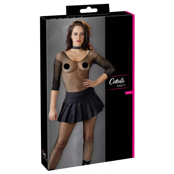 Cottelli - plissé minirok - zwart - M