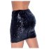 Cottelli Party - Glanzende paillettenrok (zwart) - L