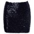 Cottelli Party - Glanzende paillettenrok (zwart) - L