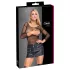 Cottelli - mini-rok van kunstleer met rits (zwart) - M