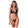 Obsessive Keira Lise - bh set - glanzend - zwart - L/XL