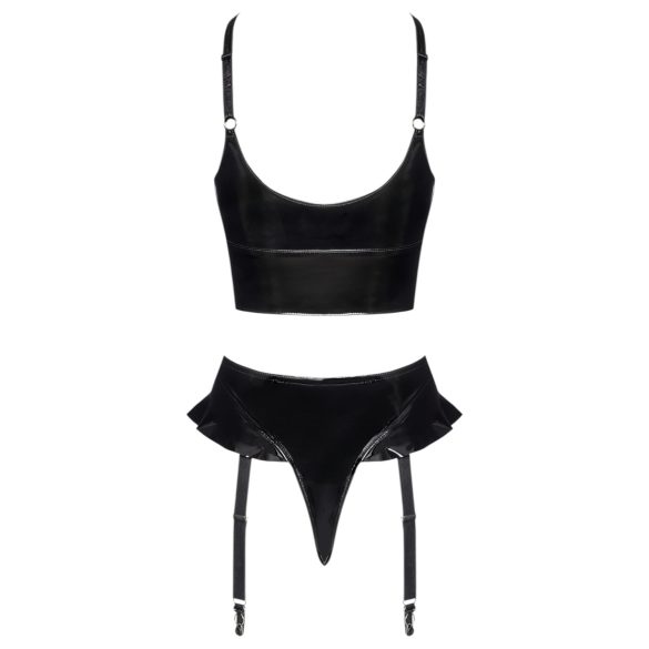 Black Level - bh en string set - kruissluiting - zwart