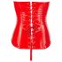 Black Level - rood vinyl korset - S