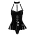 Black Level - body met halsband - zwart - L