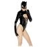 Black Velvet - Lange Mouwen Batwoman Body (Zwart)