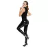 Black Level - catsuit met rits - glanzend vinyl - zwart