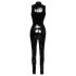 Black Level - glanzende rits jumpsuit (zwart) - S
