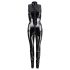Black Level - catsuit met rits - glanzend vinyl - zwart - L