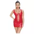 Black Level - lak mini-jurk met vetersluiting - rood - M
