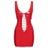 Black Level - lak mini-jurk met vetersluiting - rood - M