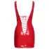 Black Level - lak mini-jurk met vetersluiting - rood - M