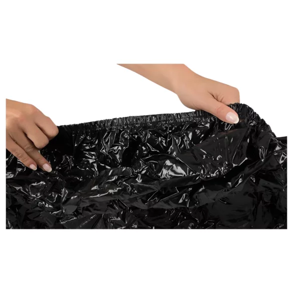 Fetish - Lakens van lakleer - met elastiek - 160x200 cm (zwart)