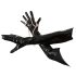 Black Level - lange lak handschoenen (zwart)