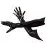 Black Level - lange lakhandschoenen - zwart - M