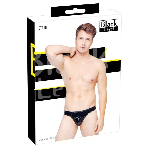Black Level - herentanga lakleer - zwart - L