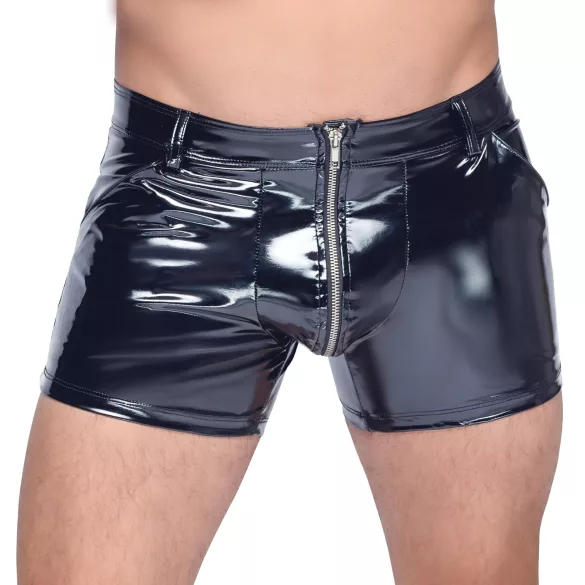 Black Level - heren boxershort met zijzak - lakleer - zwart - M