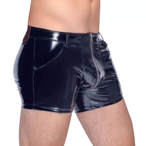 Black Level - heren boxershort met zijzak - lakleer - zwart - M
