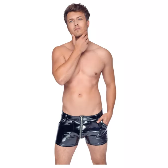 Black Level - heren boxershort met zijzak - lakleer - zwart - M