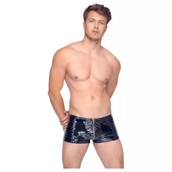 Black Level - heren short met rits - zwart