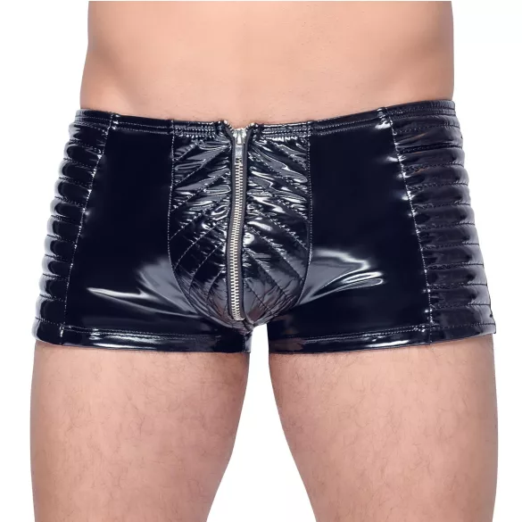 Black Level - heren short met rits - zwart - M