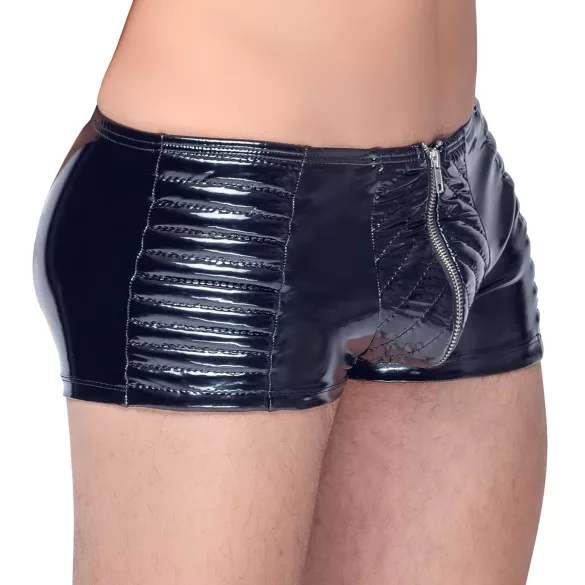 Black Level - heren short met rits - zwart - M