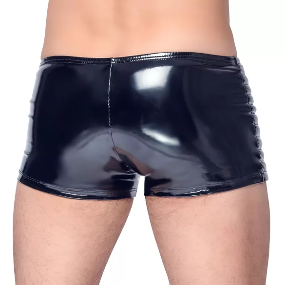 Black Level - heren short met rits - zwart - M
