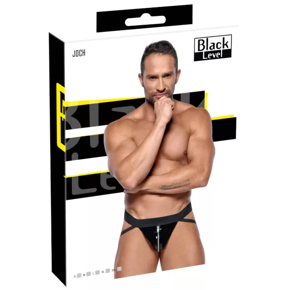 Black Level - jockstrap met rits (zwart) - XXL