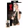 Latex dames top met rits en korte mouwen (zwart) - L