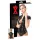 Latex dames top met rits en korte mouwen (zwart) - XL
